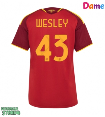 AS Roma Wesley Franca #43 Replika Hjemmebanetrøje Dame 2026-27 Kortærmet